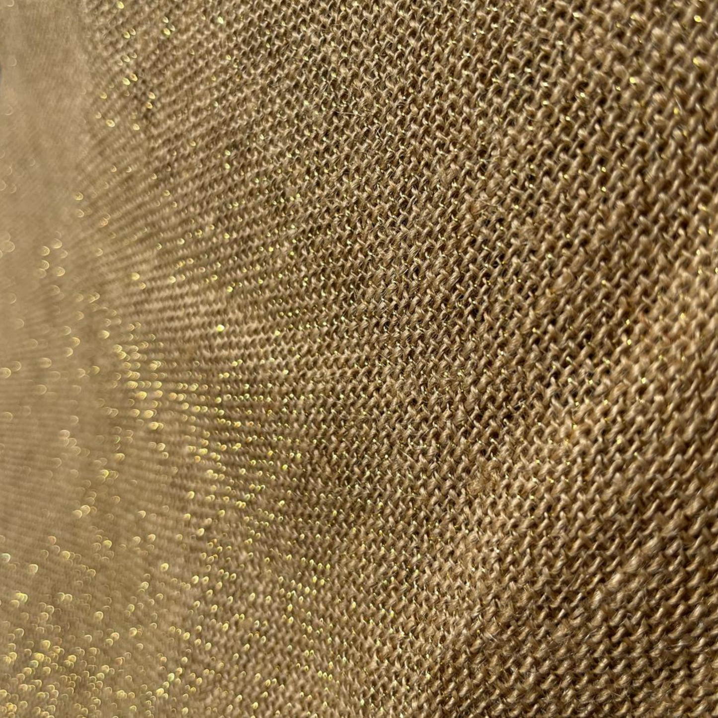 Sac en toile de jute à paillette dorées motif Bonhomme pain d'épice