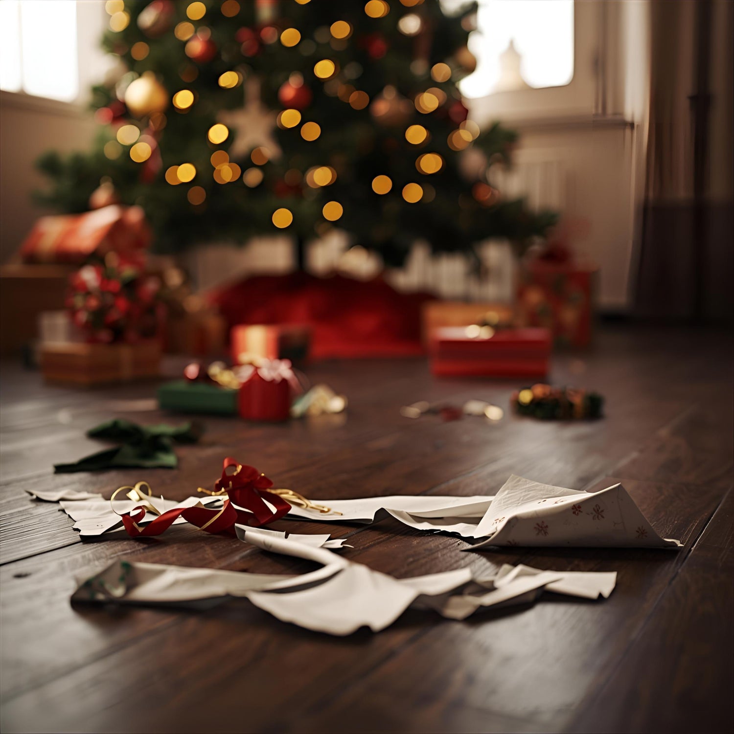 Papier cadeau déchiré