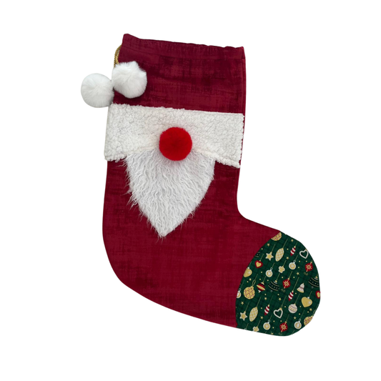 Pièce unique ! Sac-emballage cadeau en forme de botte théme père Noël