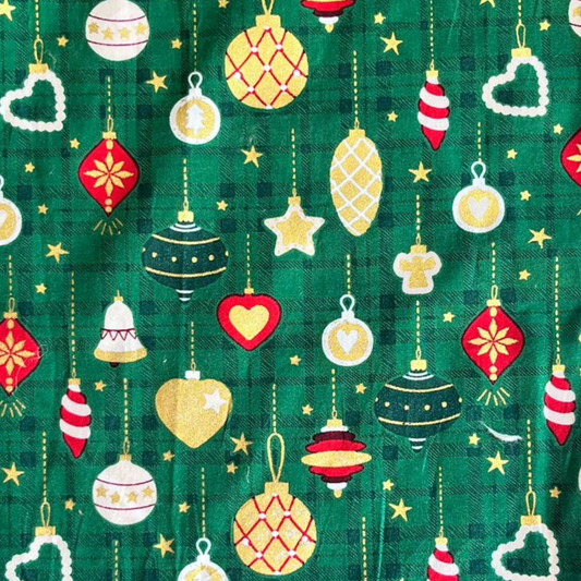 Sac en coton motif décoration de Noël