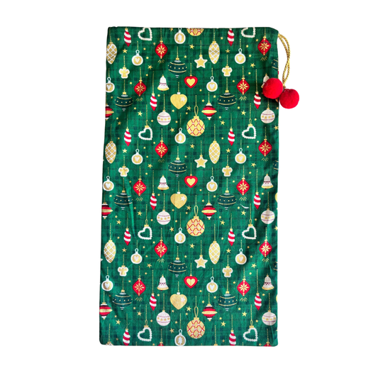 Sac en coton motif décoration de Noël